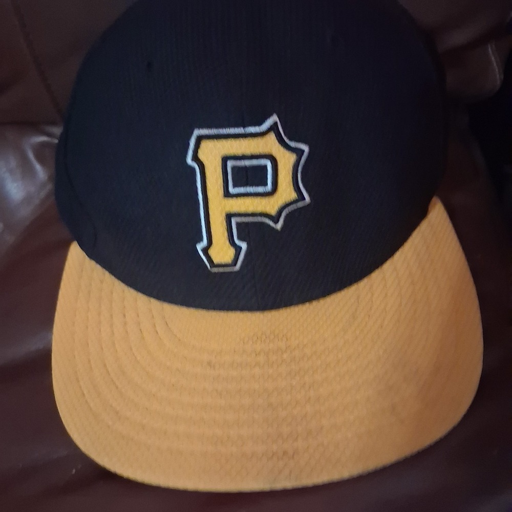 Pittsburgh Pirates MLB Authentic New Era 59FIFTY Fitted Cap Flat 5950 Hat 7 EUC